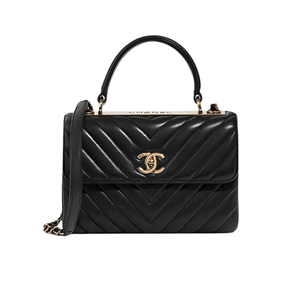 CHANEL TRENDY CC LARGE LAMB BLACK 25CM