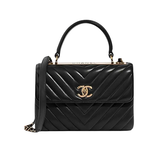 CHANEL TRENDY CC LARGE LAMB BLACK 25CM