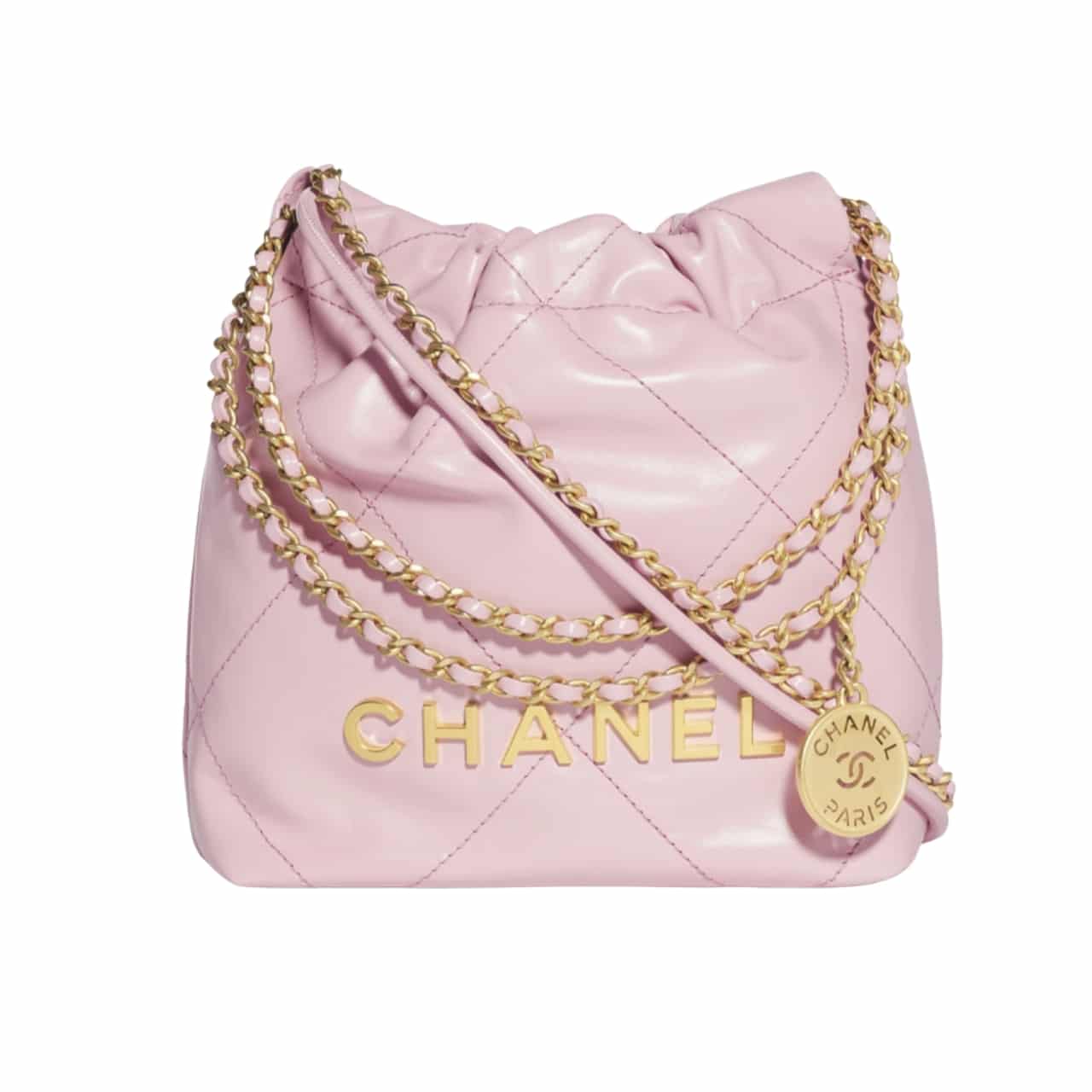 CHANEL 22 MINI HANDBAG LIGHT PINK 23CM AS3980 B08037 NY558
