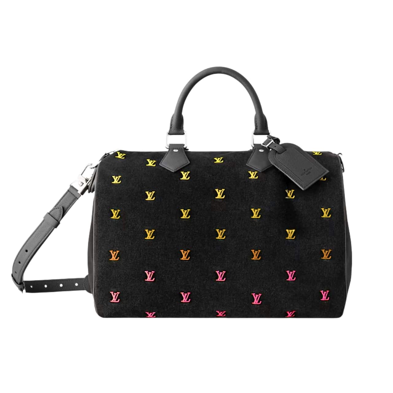 LOUIS VUITTON SPEEDY 40 BANDOULIÈRE BLACK 40CM M14136