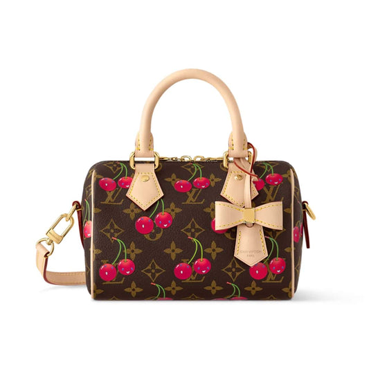 LOUIS VUITTON X TAKASHI MURAKAMI SPEEDY BANDOULIÈRE 20 BROWN 20CM M13094