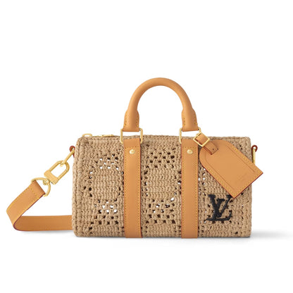 LOUIS VUITTON KEEPALL BANDOULIÈRE 25 NATURAL BEIGE 25CM M25010
