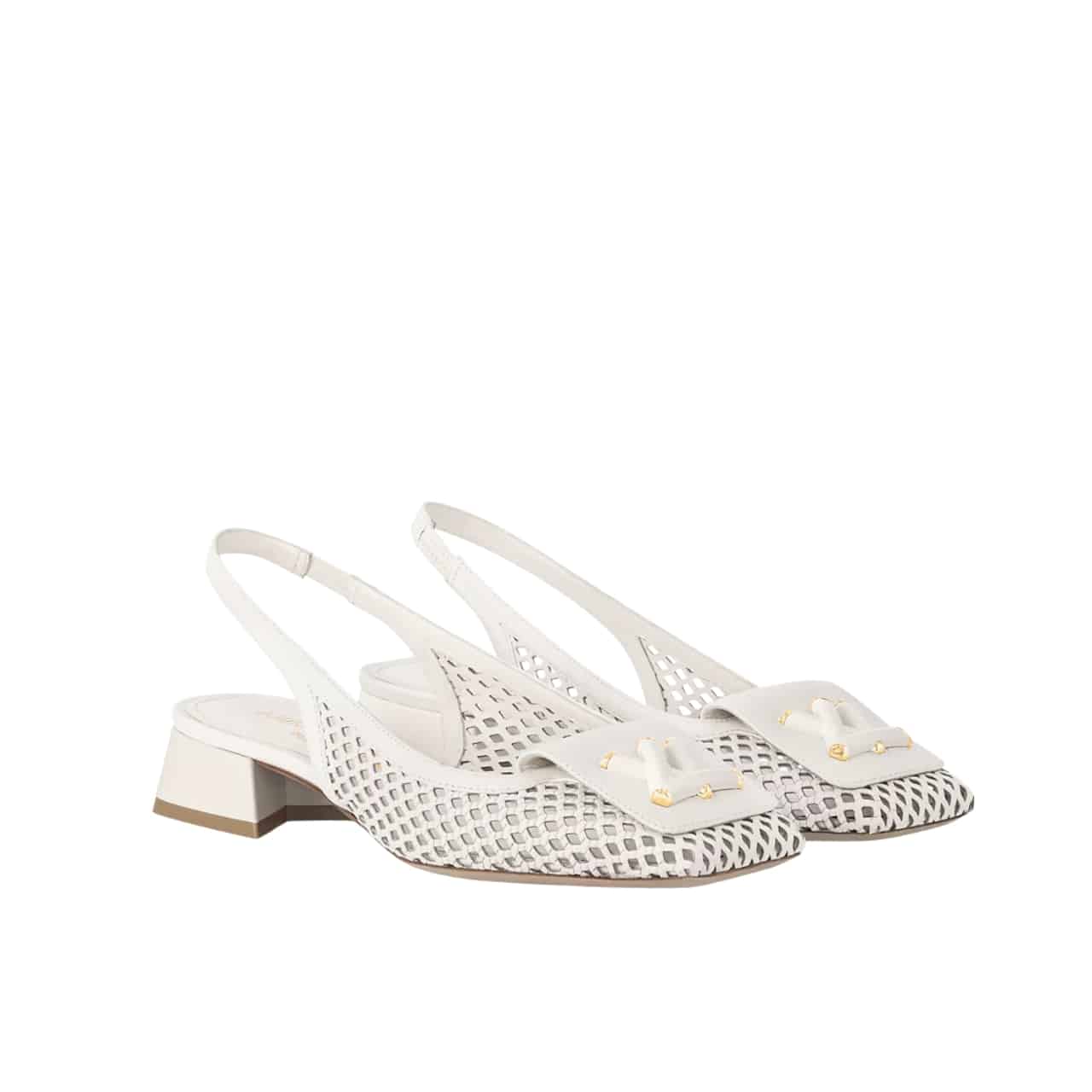 LOUIS VUITTON SHAKE SLINGBACK PUMP WHITE 1AD0CA