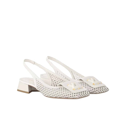 LOUIS VUITTON SHAKE SLINGBACK PUMP WHITE 1AD0CA