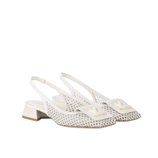 LOUIS VUITTON SHAKE SLINGBACK PUMP WHITE 1AD0CA