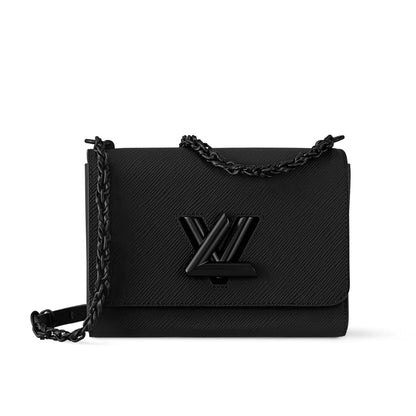 LOUIS VUITTON TWIST MM BAG ALL BLACK 23CM M25325