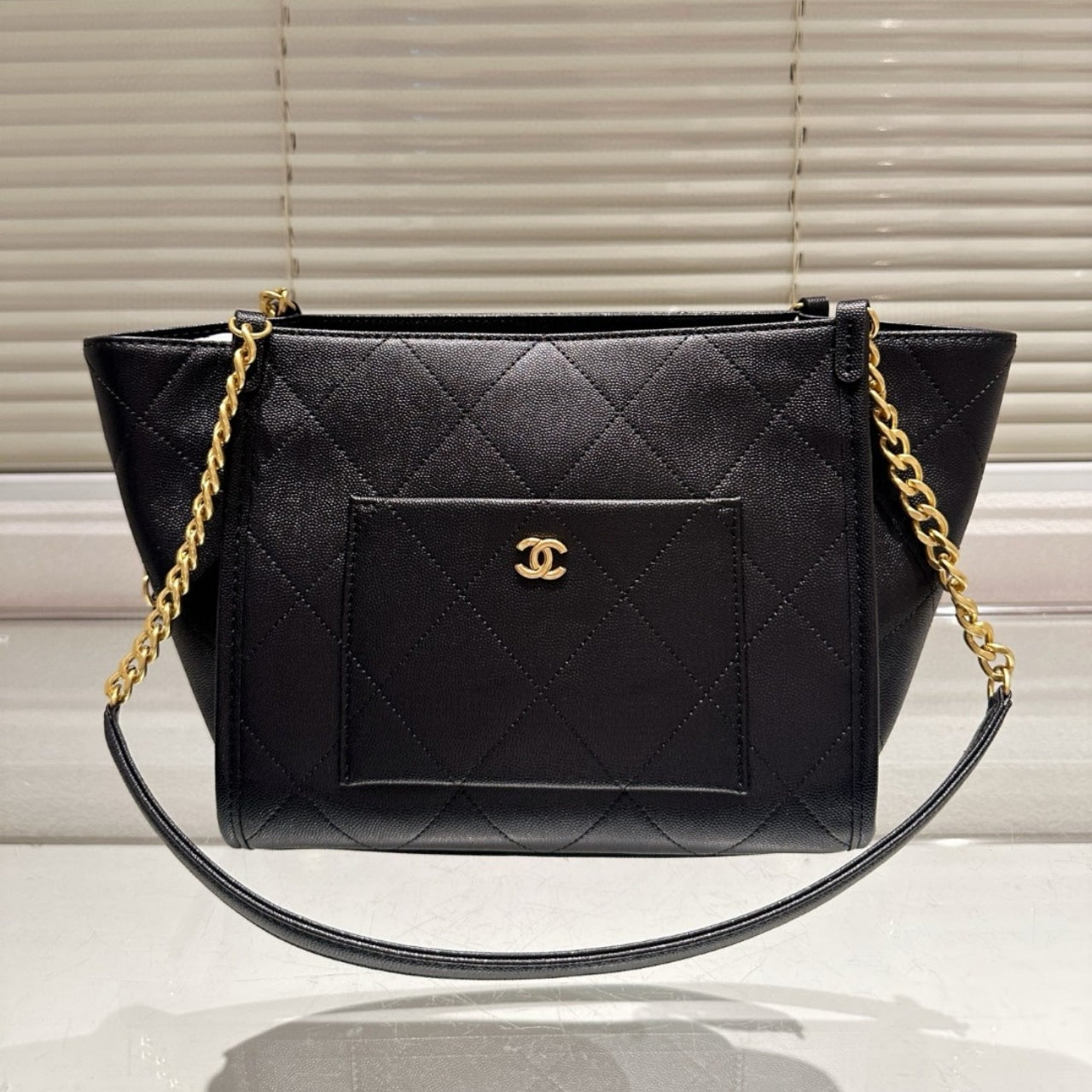 CHANEL HIPPIE HOBO BAG BLACK 25CM AS5417 B19635 94305