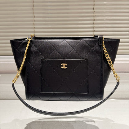 CHANEL HIPPIE HOBO BAG BLACK 25CM AS5417 B19635 94305