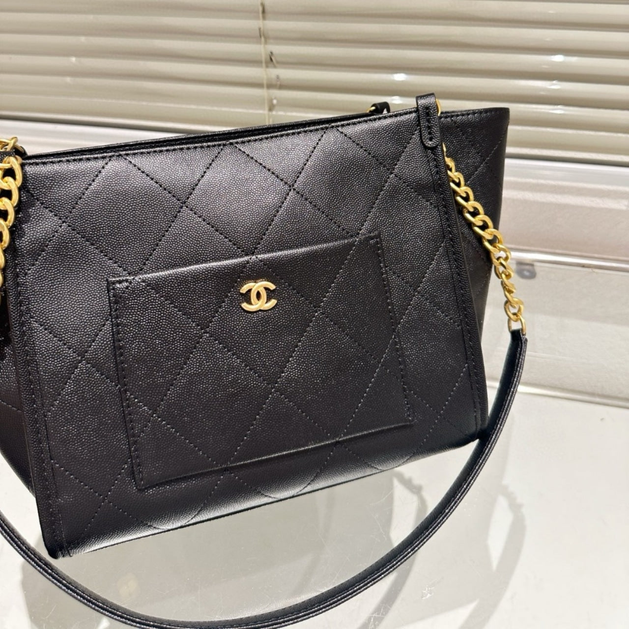 CHANEL HIPPIE HOBO BAG BLACK 25CM AS5417 B19635 94305