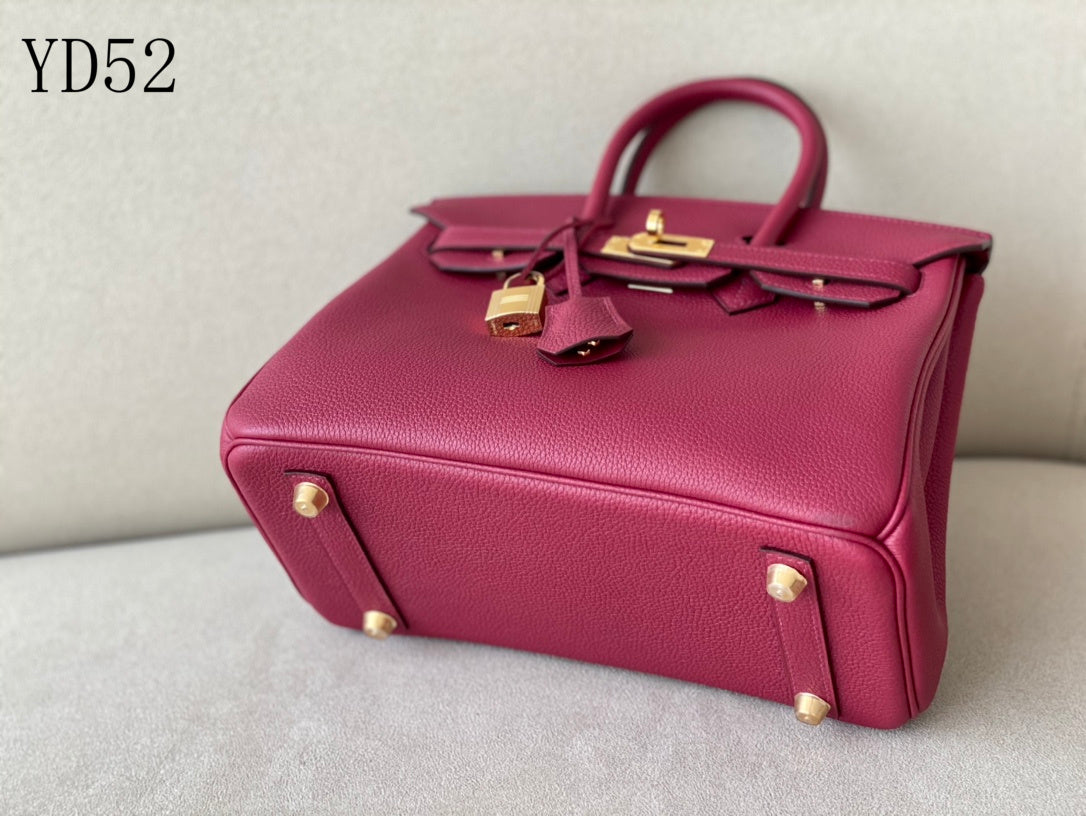 H BIRKIN 25 TOGO RED WINE  GOLD HARDWARE 25CM
