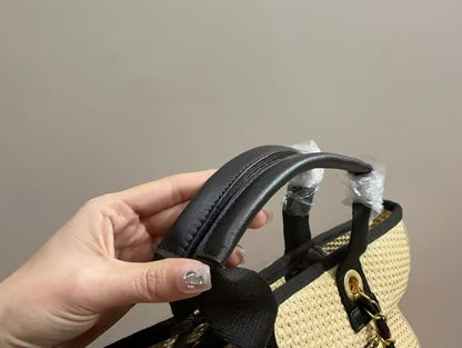 Chanel Deauville Tote Straw with Chain Detail Medium