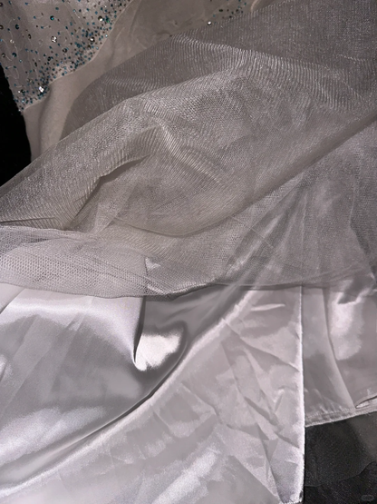 Vintage Mermaid Sweetheart Neck Beaded Layered Chiffon Tulle Long Prom Dress Evening Dress SH3080