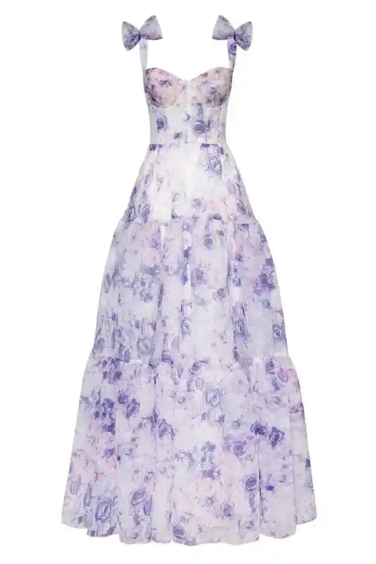 Purple Fashion Elegant Floral Long Chiffon Ball Gown Evening Dress Party Dress Graduation Dress gh3225