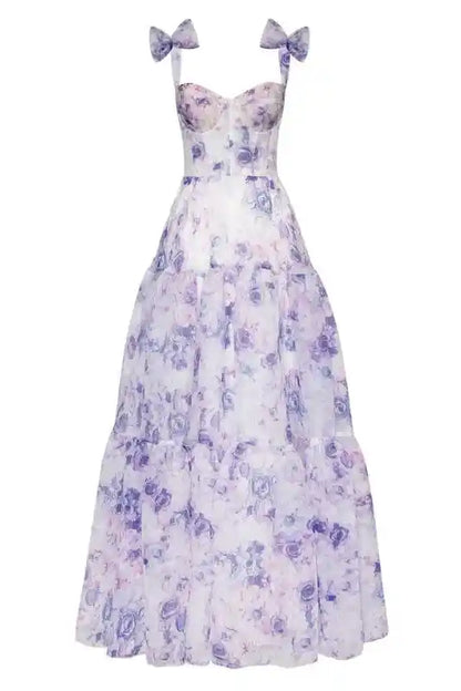 Purple Fashion Elegant Floral Long Chiffon Ball Gown Evening Dress Party Dress Graduation Dress gh3225