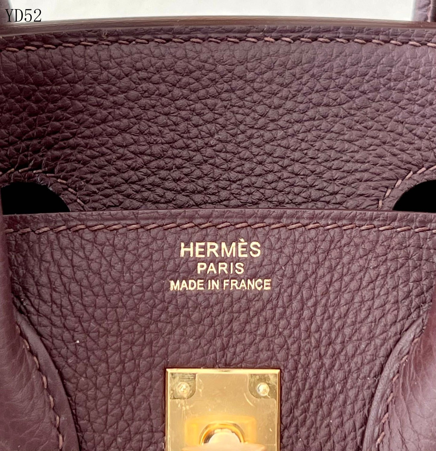 H BIRKIN 25 TOGO CHOCOLATE GOLD HARDWARE 25CM