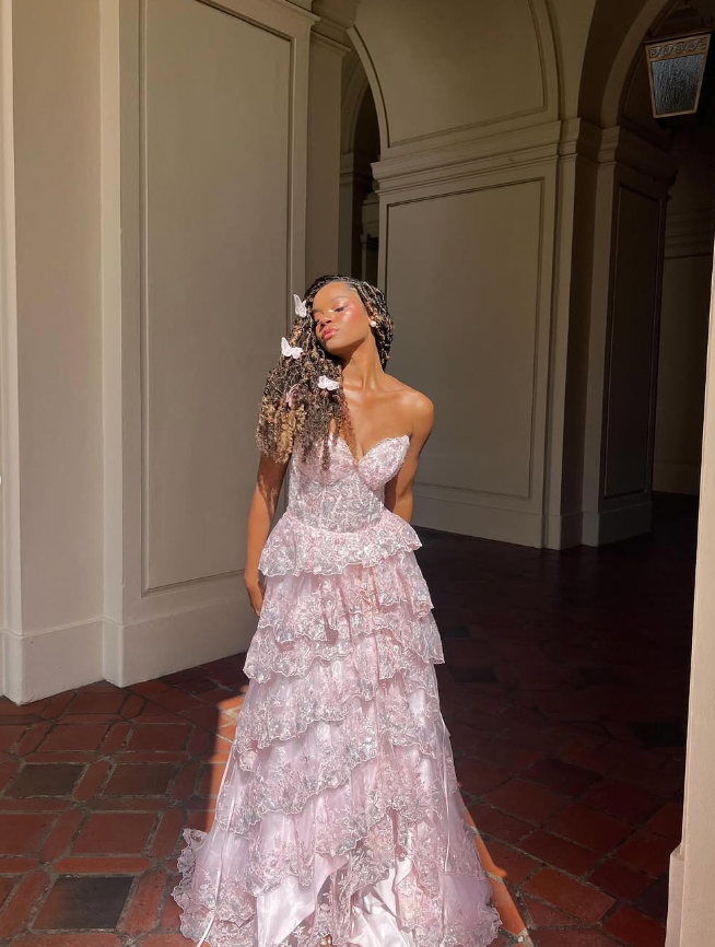 Princess A Line Sweetheart Neck Corset Appliques Pink Tulle Prom Dress Evening Dress SH2177