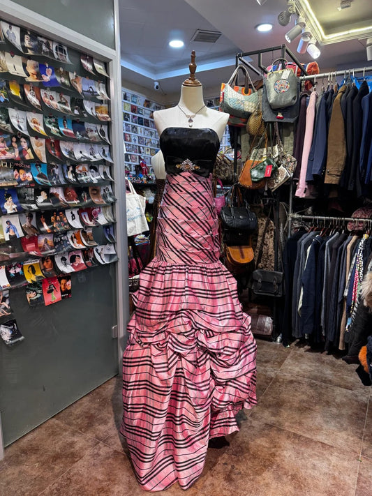 Pink Unique Fashion Retro Elegant Exquisite Long Prom Dress Evening Gown gh4212