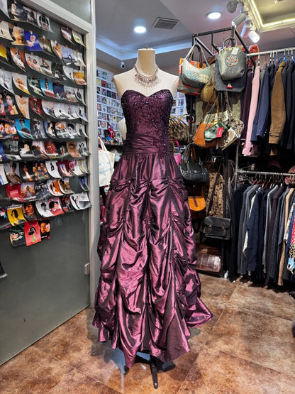 Purple Beading Unique Fashion Vintage Elegant Exquisite Long Ball Gown Evening Dress gh4214