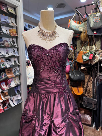 Purple Beading Unique Fashion Vintage Elegant Exquisite Long Ball Gown Evening Dress gh4214