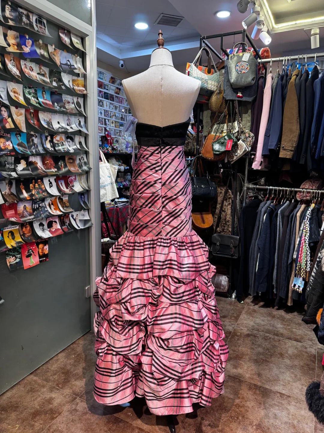 Pink Unique Fashion Retro Elegant Exquisite Long Prom Dress Evening Gown gh4212