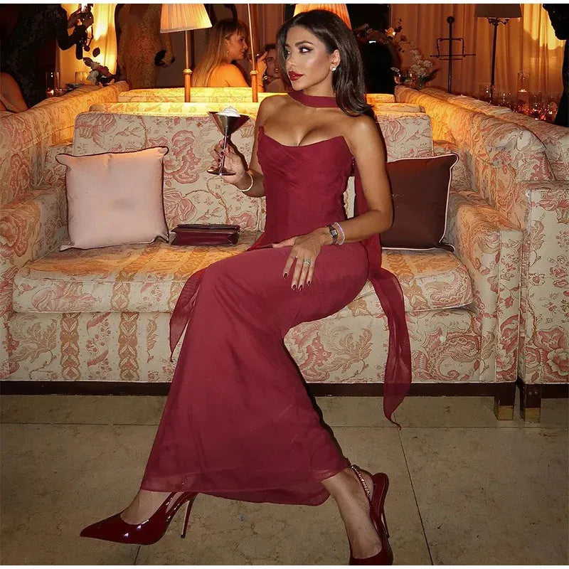 Sexy Mermaid Sweetheart Chiffon Prom Dresses Formal Summer Wedding Guest Dresses Wedding Guest Outfit W0165