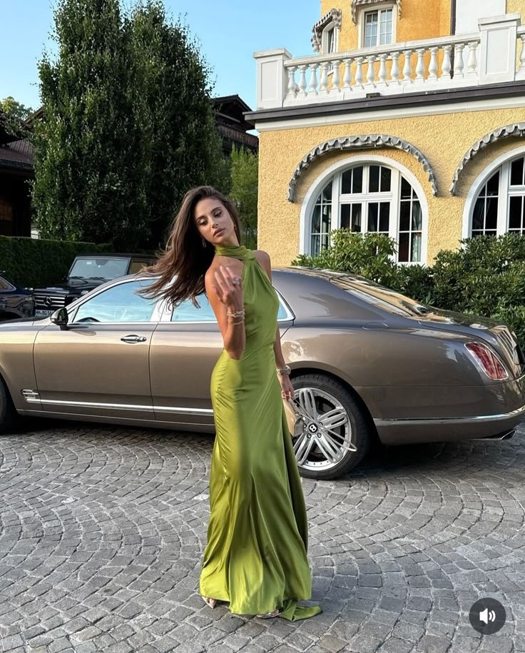 Modest Sheath One Shoulder Satin Green Prom Dresses Formal Summer Spring Wedding Guest Dresses Wedding Guest Outfit W0187