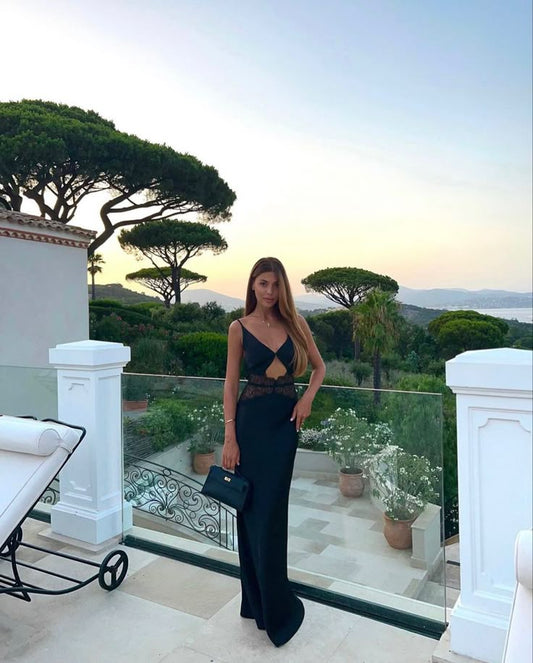 Modest Sheath Spaghetti Straps Navy Blue Satin 20th Birthday Dress Prom Dress 18th Birthday Outfits For Women W0247