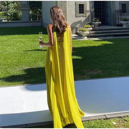 Classy A line Sweetheart Chiffon Long Prom Dresses Formal Summer Wedding Guest Dresses Wedding Guest Outfit W0252