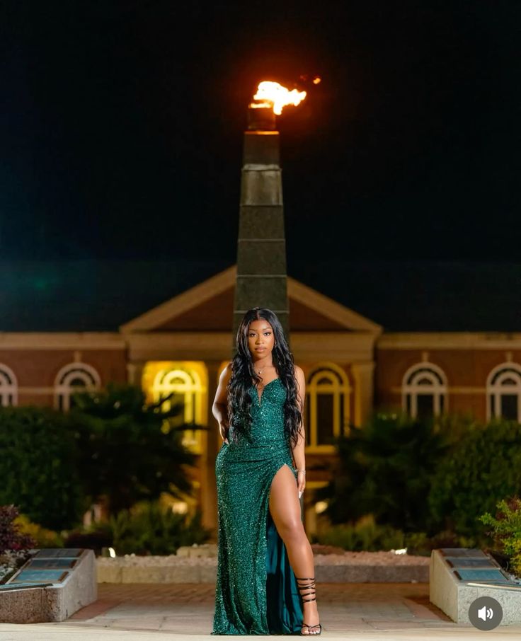 Classy Mermaid Spaghetti Straps Green Slit Sequin Long Prom Dresses Party Dress Black Girl Outfits Graduation Dresses W0398