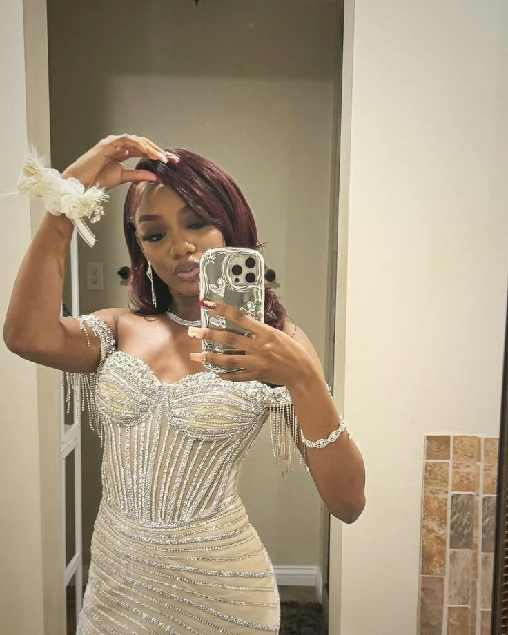 Classy Mermaid Off The Shoulder Champagne Sequin Split Black Girl Long Slit Prom Dresses Party Dress Birthday Outfits Graduation Dresses W0444