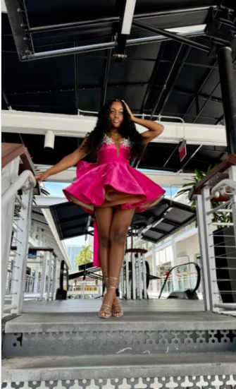 Elegant Ball Gown Strapless Black Girl Summer Birthday Dresses For Teens Pink Hoco Dress Mini 18th Birthday Outfit Cocktail Dresses W0485