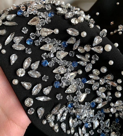 Pretty A line Spaghetti Straps Black Silver Beads Summer 16th Birthday Dresses For Teens Hoco Dress Mini 18th Gold Birthday Outfit Cocktail Dresses For Women W0537