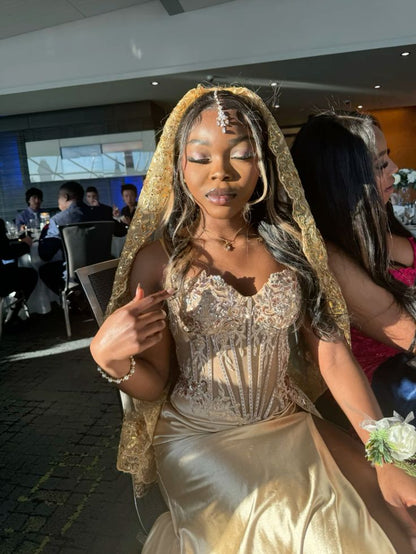 Sexy Mermaid Spaghetti Straps Champagne Sleeveless Prom Dresses Party Dress Summer Black Girls Birthday Outfits Birthday Dresses W0600