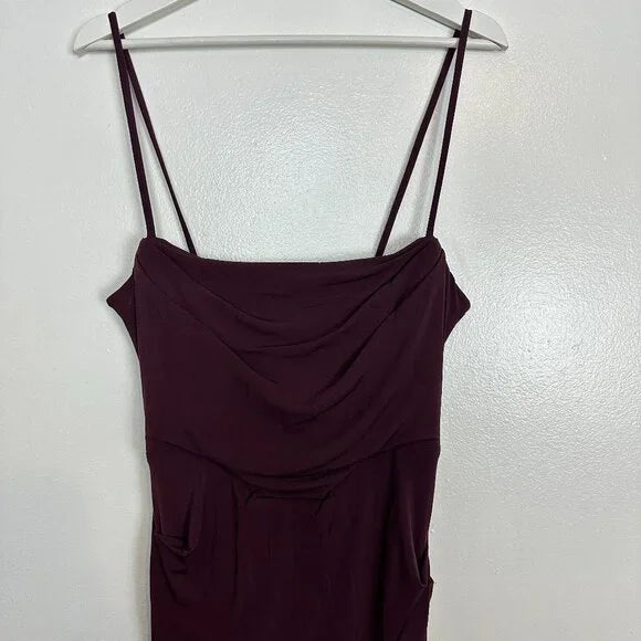 Classy Mermaid Spaghetti Straps Burgundy Long Prom Dresses Formal Gown Summer Wedding Guest Dress Wedding Outfits For Guest W0664