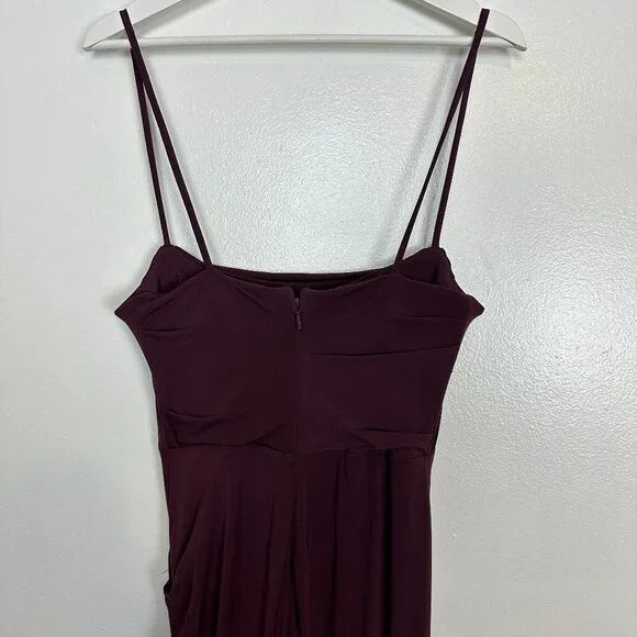 Classy Mermaid Spaghetti Straps Burgundy Long Prom Dresses Formal Gown Summer Wedding Guest Dress Wedding Outfits For Guest W0664