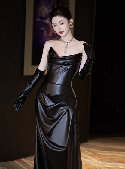 Modest Mermaid Sweetheart Black Formal Gown 20th Birthday Dress Prom Dresses 18th Birthday Outfits W0736