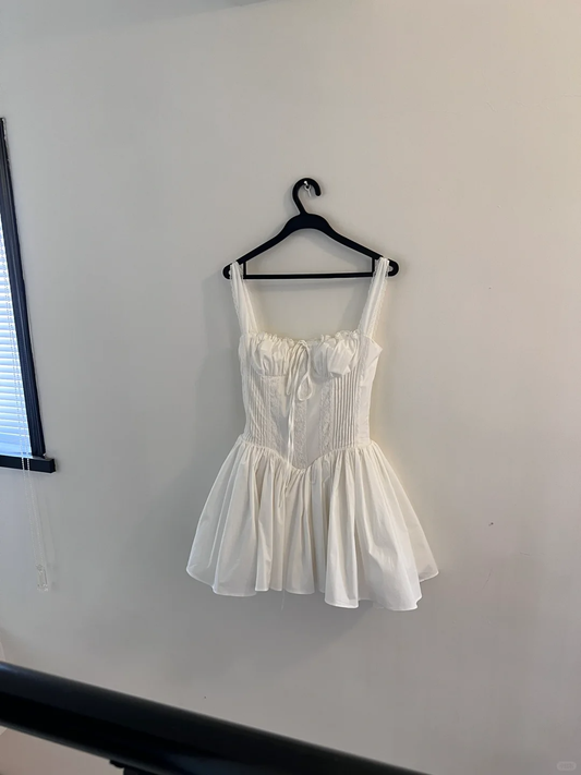 Cute A line Square White Short Lace Homecoming Dress Summer Middle School Formal Hoco Dresses Cocktail Dress Birthday Outfits W1002