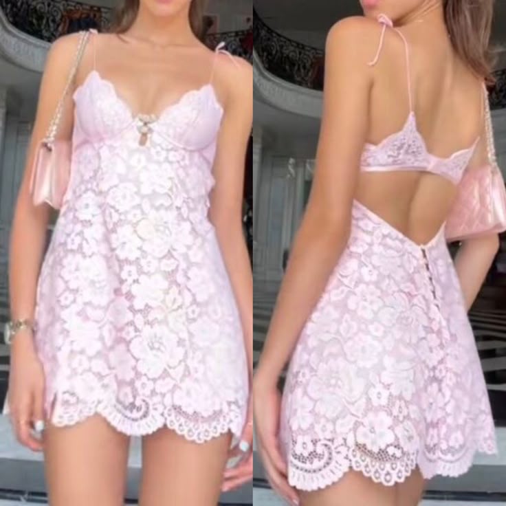 Cute A line Spaghetti Straps Pink Lace Short Mini Formal 8th Grade Homecoming Dress Summer Middle School Hoco Dresses Birthday Outfits W1157