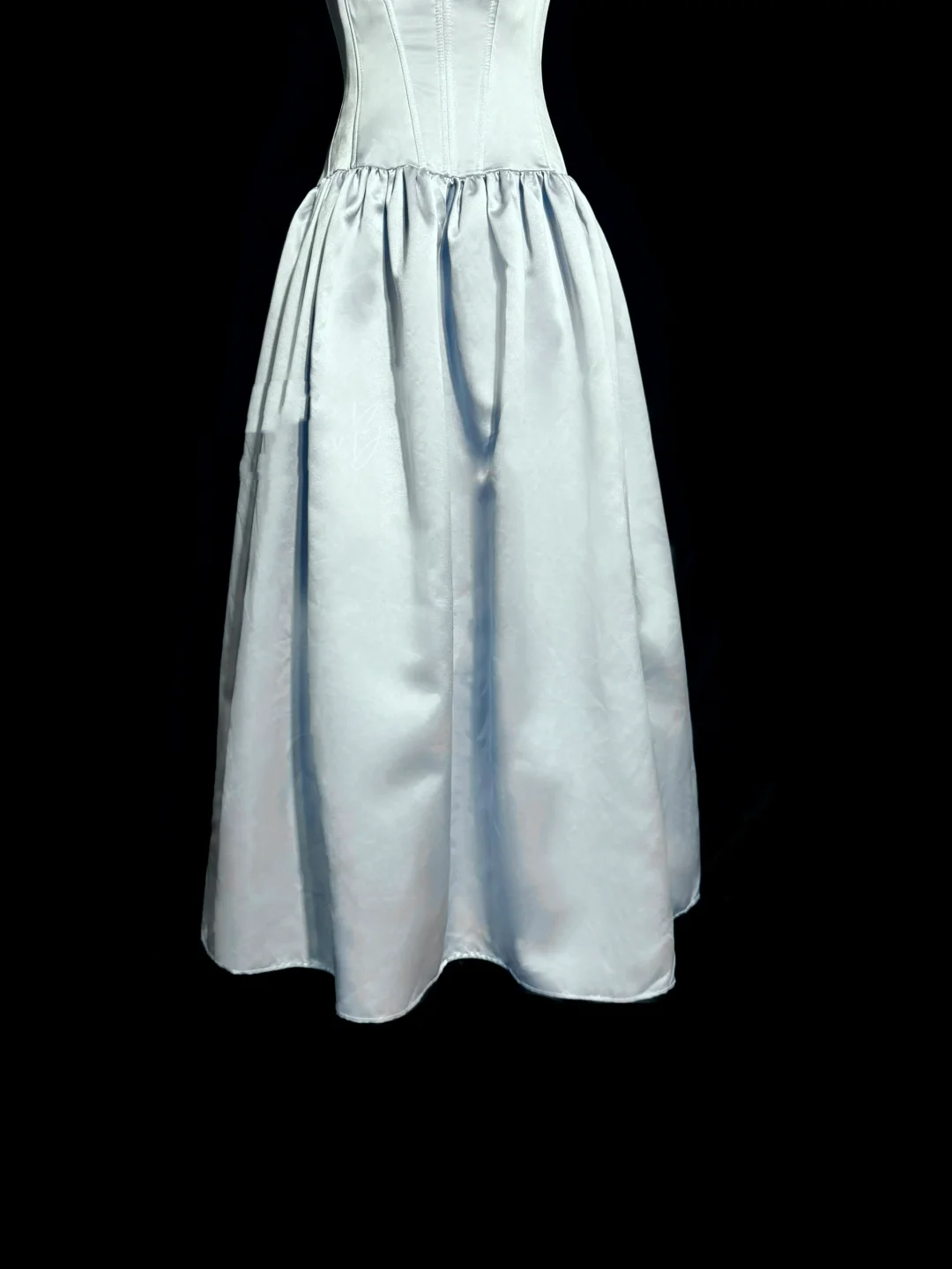 Vintage A Line Spaghetti Straps Light Sky Blue Satin Prom Dresses Party Dress Summer 22th Birthday Outfits 18th Birthday Dresses W831