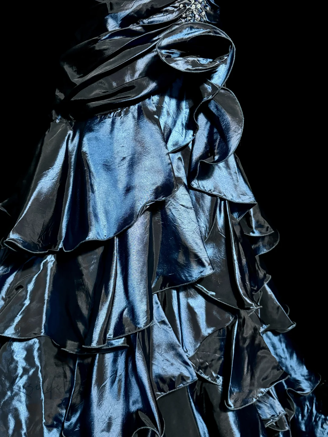 Vintage Mermaid Sweetheart Navy Blue Taffeta Long Prom Dresses Party Dress Birthday Outfits Graduation Dresses W838