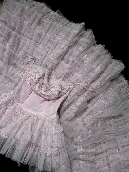 Pretty Ball Gown Strapless Tulle Light Pink Long Quinceanera Dress Formal Gowns Vestido De 15 Anos Sweet 16 Dress W839