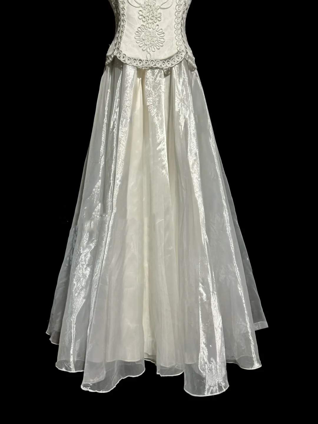 Vintage Bridal Gown 1960s Ball Gown Halter White Sleeveless Lace Long Wedding Dresses Elegant Bridal Gowns W840