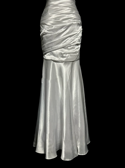 Vintage Mermaid Sweetheart White Satin Long Prom Dresses Party Dress 20th Birthday Outfits Graduation Dresses W845