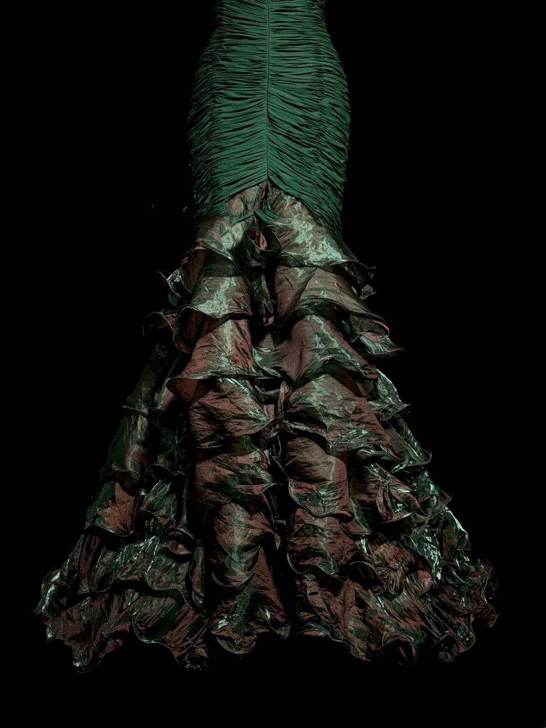 Vintage Mermaid Strapless Dark Green 90s Long Prom Dresses Party Dress 20th Birthday Outfits Graduation Dresses W850