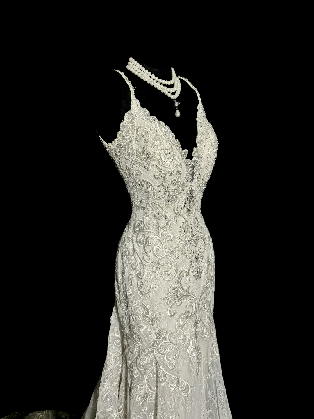 Vintage Bridal Dress Mermaid Spaghetti Straps Lace Long Wedding Dress Retro Wedding Dresses Modest Wedding Gowns W877