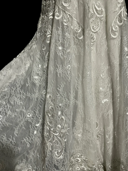 Vintage Bridal Dress Mermaid Spaghetti Straps Lace Long Wedding Dress Retro Wedding Dresses Modest Wedding Gowns W877