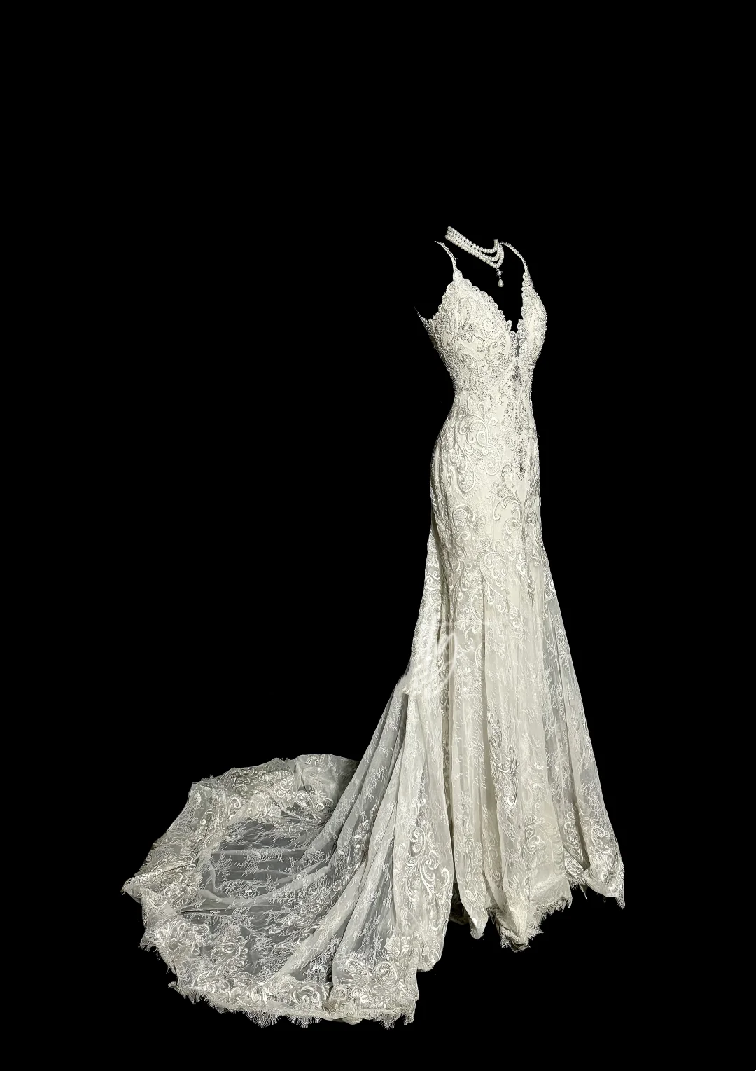 Vintage Bridal Dress Mermaid Spaghetti Straps Lace Long Wedding Dress Retro Wedding Dresses Modest Wedding Gowns W877