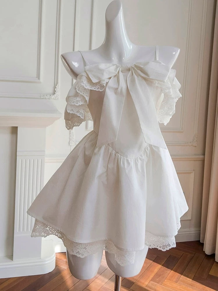 Pretty A line Spaghetti Straps White Summer 16th Birthday Dresses For Teens Hoco Dress Mini 18th Birthday Outfit Cocktail Dresses For Women W888