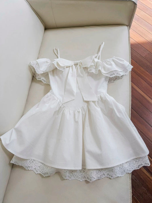 Pretty A line Spaghetti Straps White Summer 16th Birthday Dresses For Teens Hoco Dress Mini 18th Birthday Outfit Cocktail Dresses For Women W888