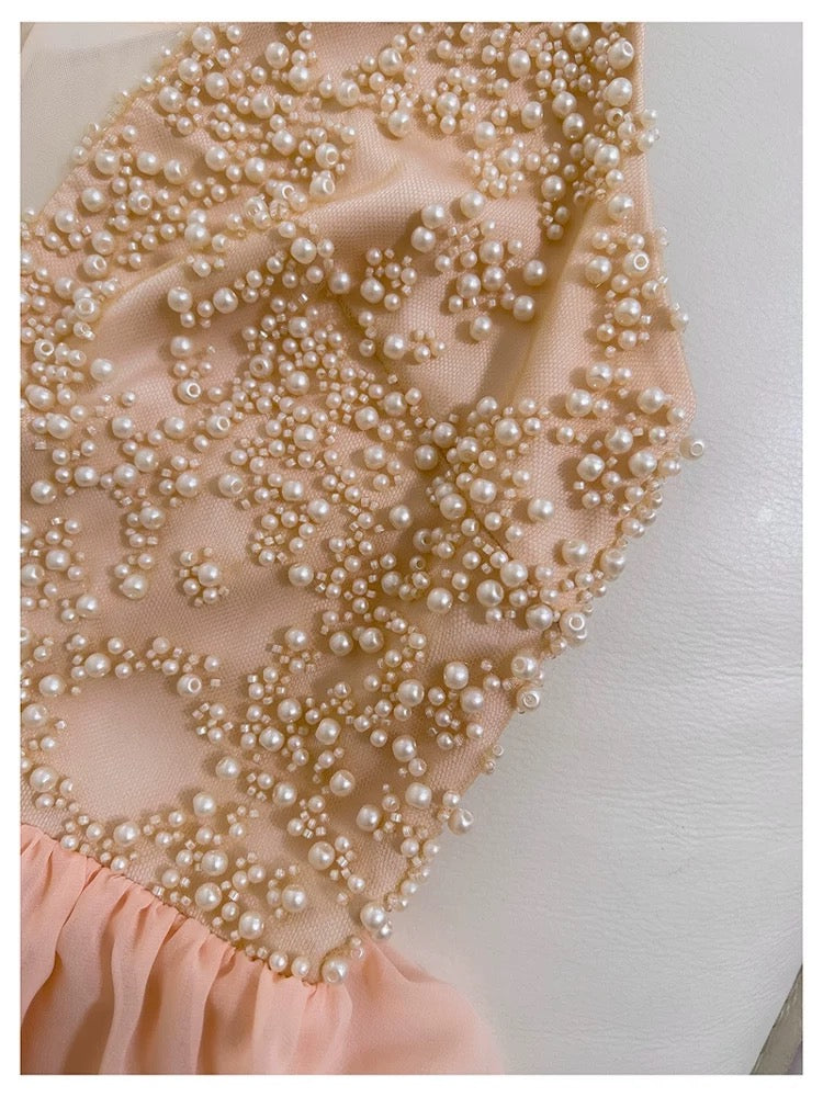 Pretty A line Halter Blush Pink Chiffon Summer 16th Birthday Dresses For Teens Hoco Dress Mini 18th Birthday Outfit Cocktail Dresses For Women W889